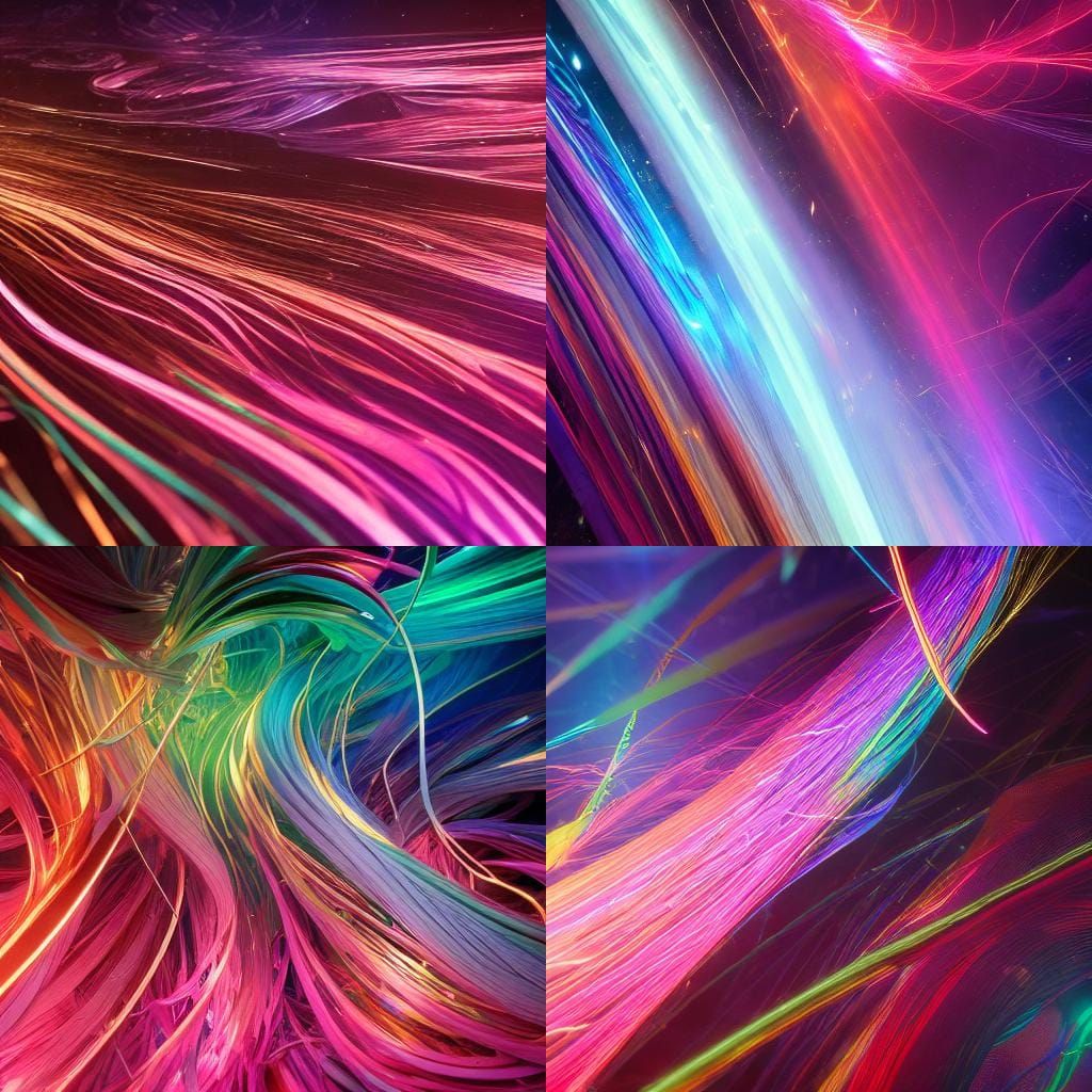 Musical Pink Energy Spheres in Art Nouveau Style