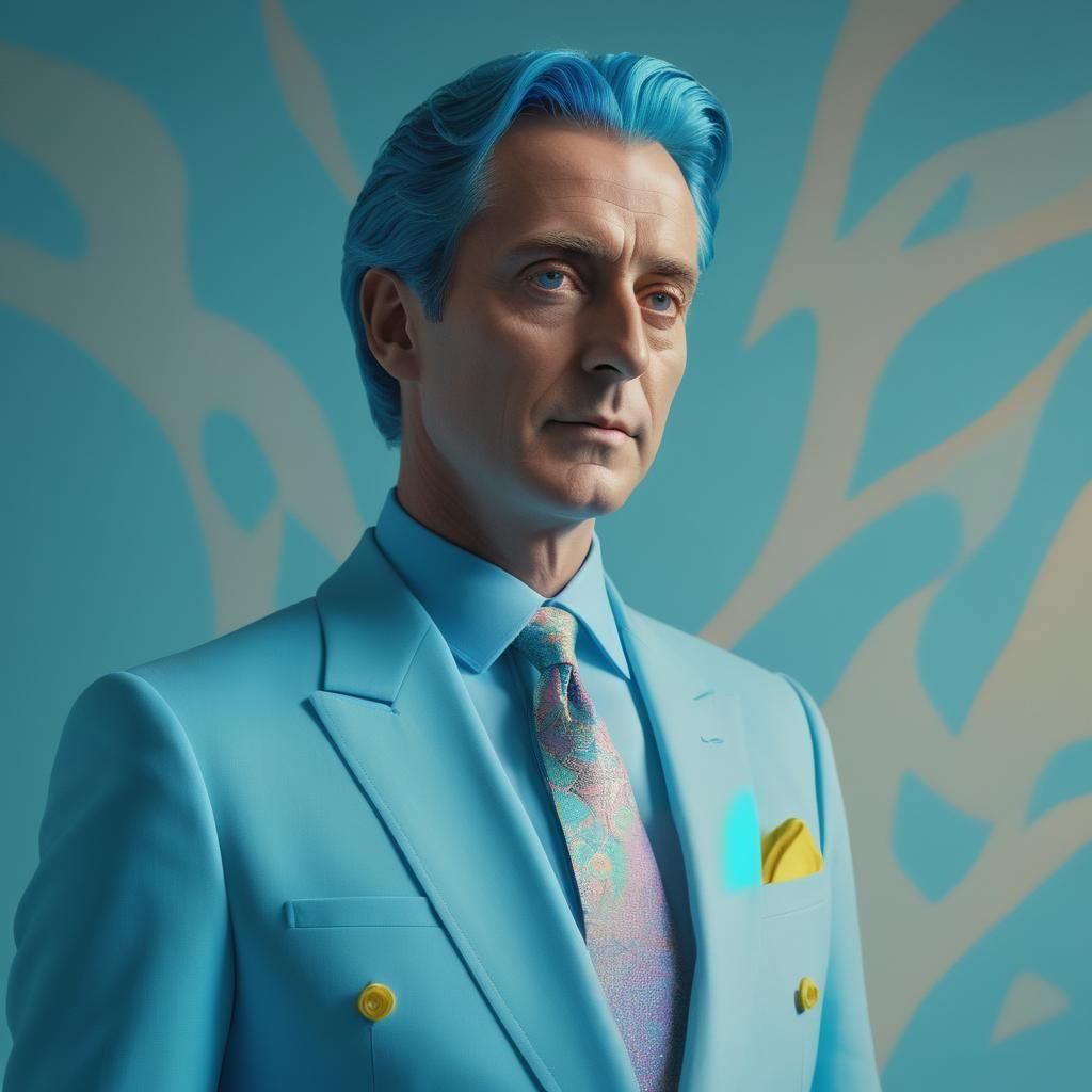 Hyperrealistic Portrait of Politician in Sci-Fi Style