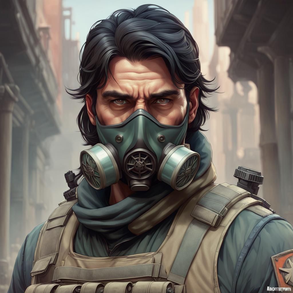 Militia Leader Portrait in Hyperdetailed Style