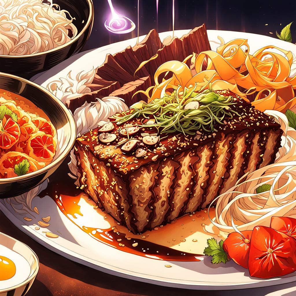 Food as Brahma: Anime-Style Digital Art