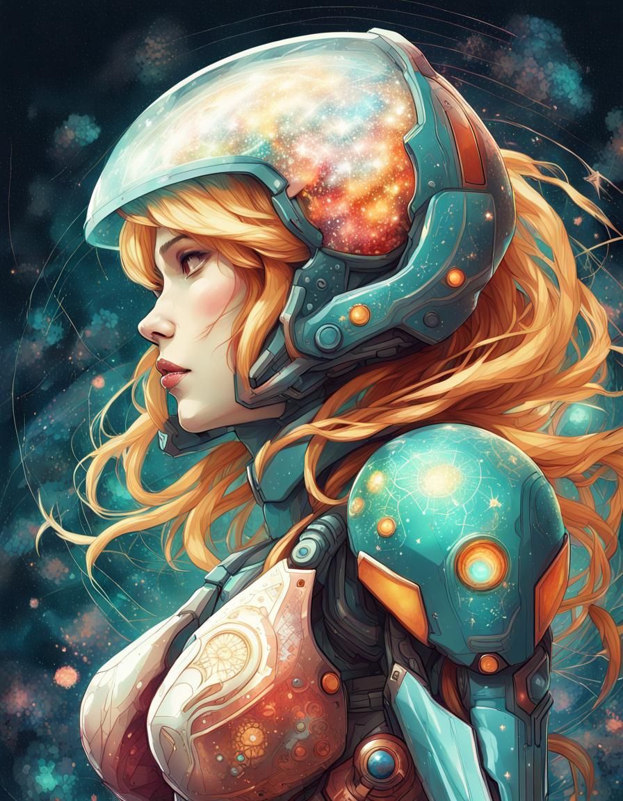 Samus Aran Constellation Digital Painting