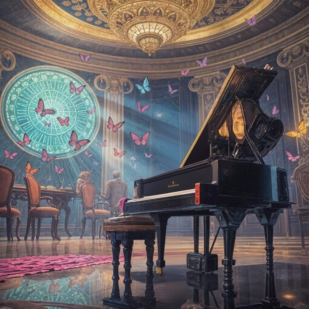 Ginger Cat's Ballroom Serenade in Anime Style