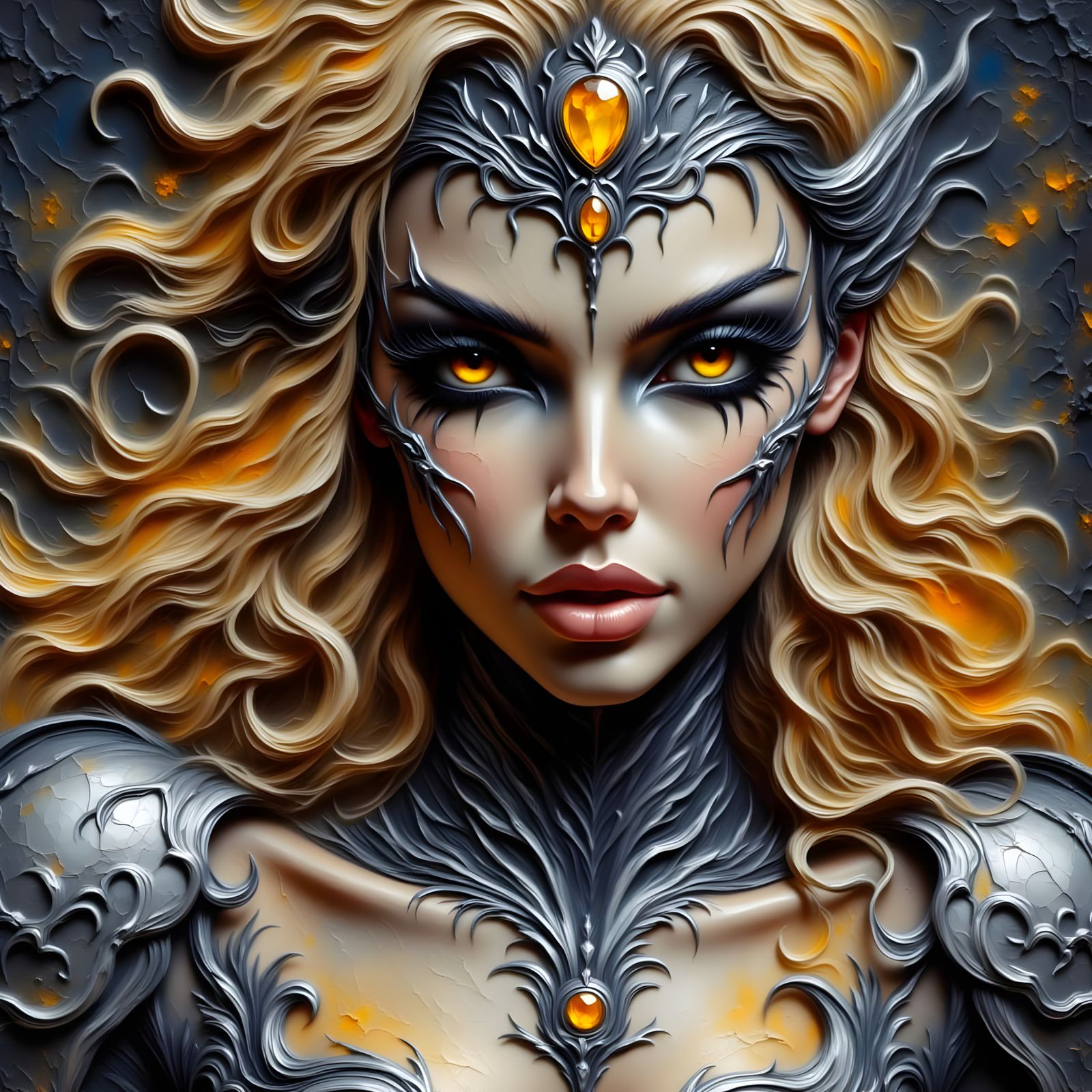 Majestic Silver Fairy in Gritty Grunge Armor