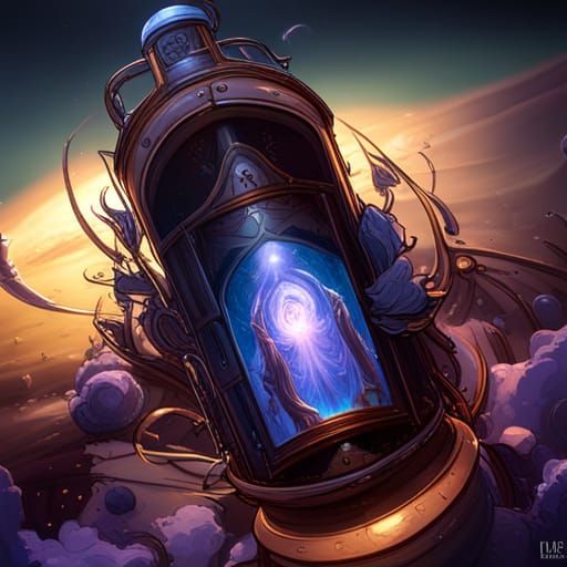 Galaxy in a Bottle: Dark Fantasy Concept Art