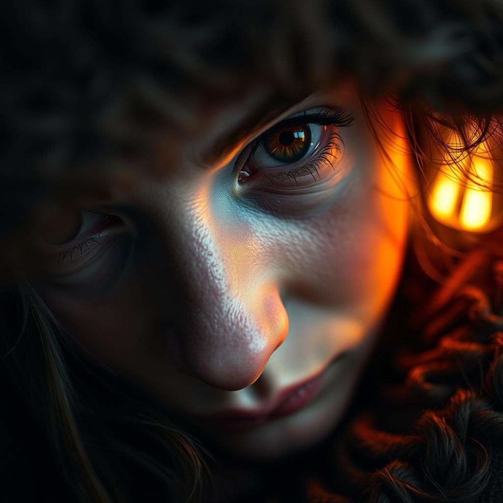 Hyperrealistic Portrait: Exhaustion After Work