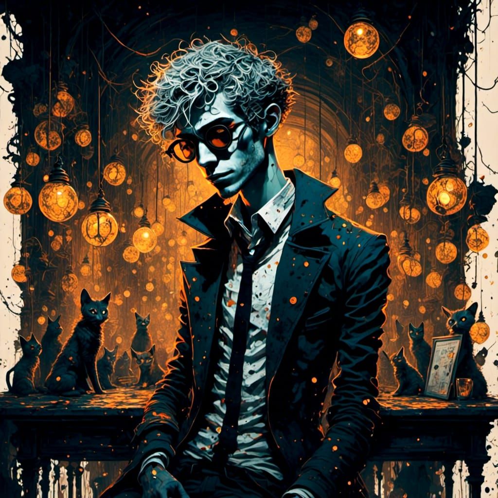 Cute Character in Nightclub with Strobe Lights