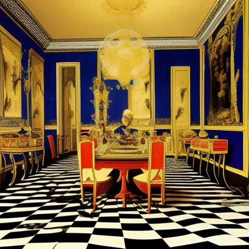 Opulent Op Art Palace Dining Room