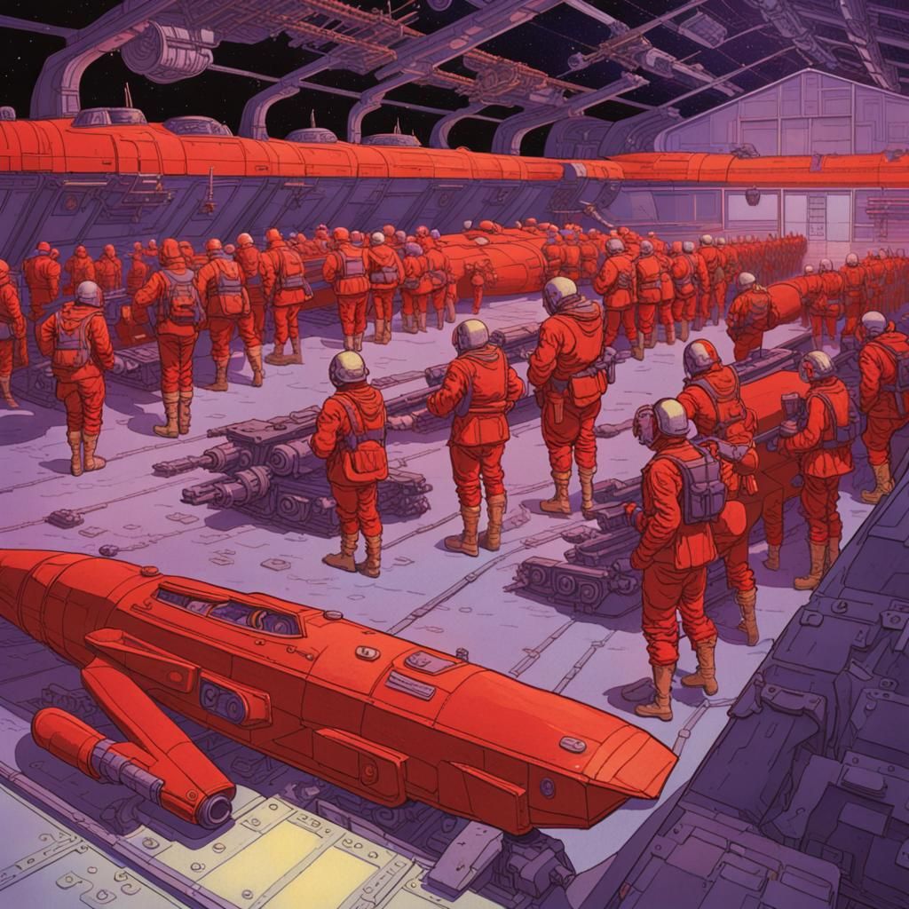 Sci-Fi Clone Army in Ligne Claire Style