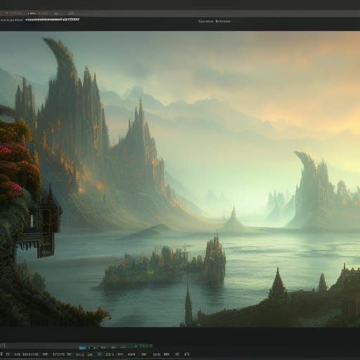 Fantastical Matte Painting with Intricate Details