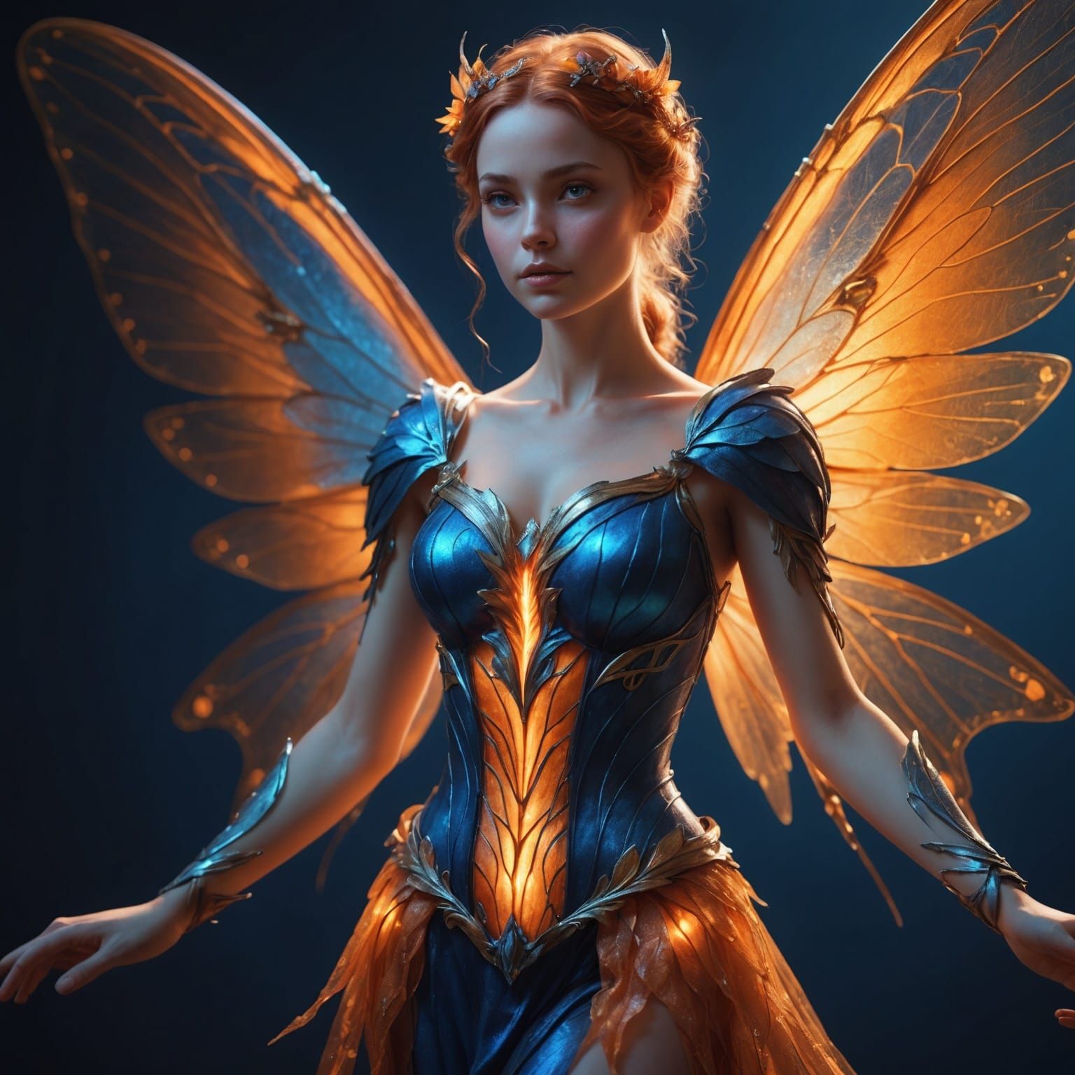 Gorgeous Fairy with Glowing Skin in Digital Art