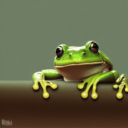 Detailed Matte Painting of a Frog