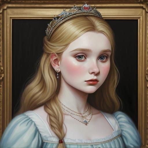 Queen Margot in Bloody Dress: Oil Painting