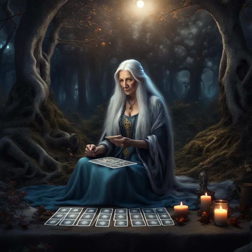 Enchanted Forest Tarot Reading Under a Full Moon