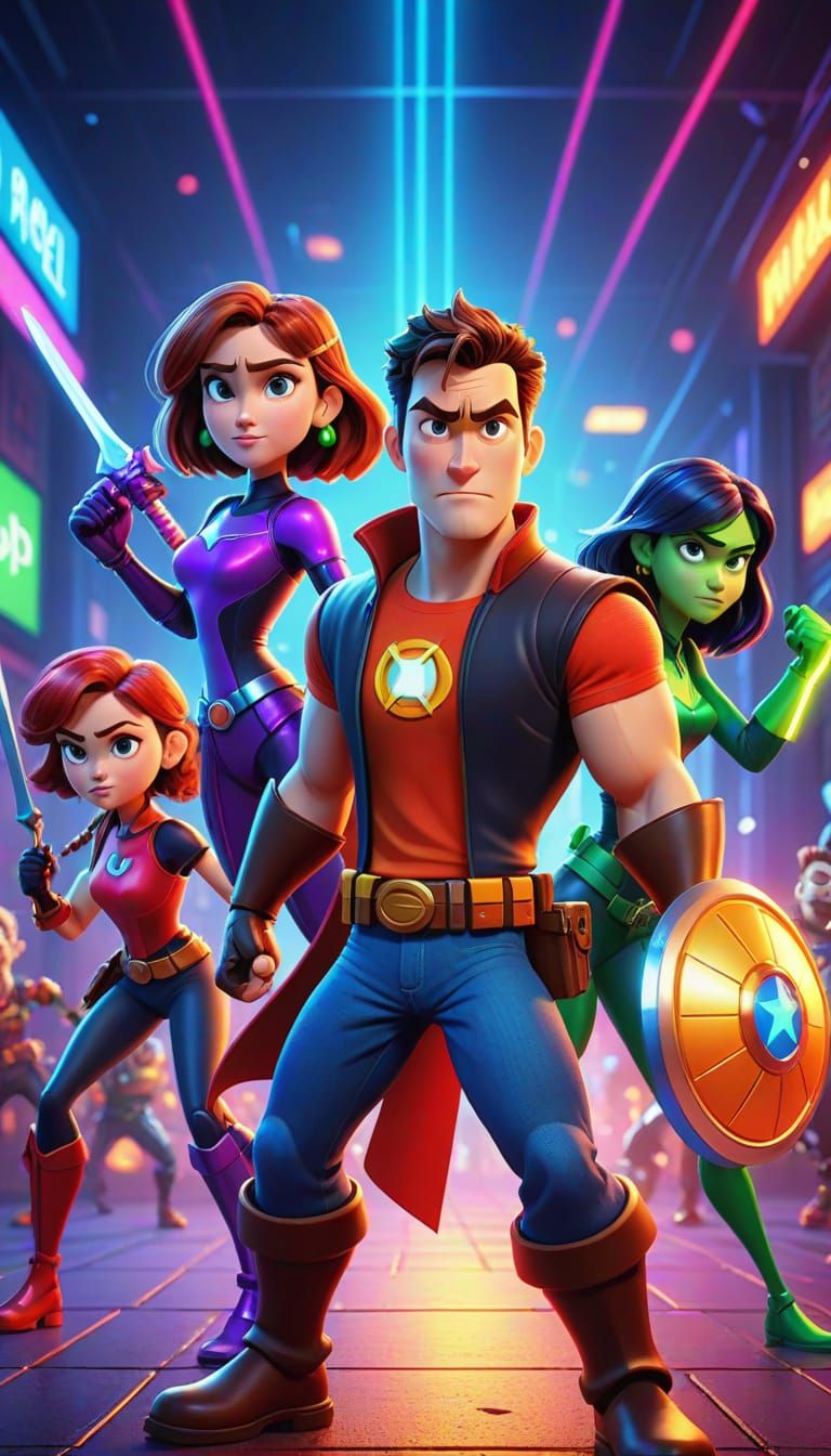 Star Wars Parody in Pixar-Style 3D Digital Art