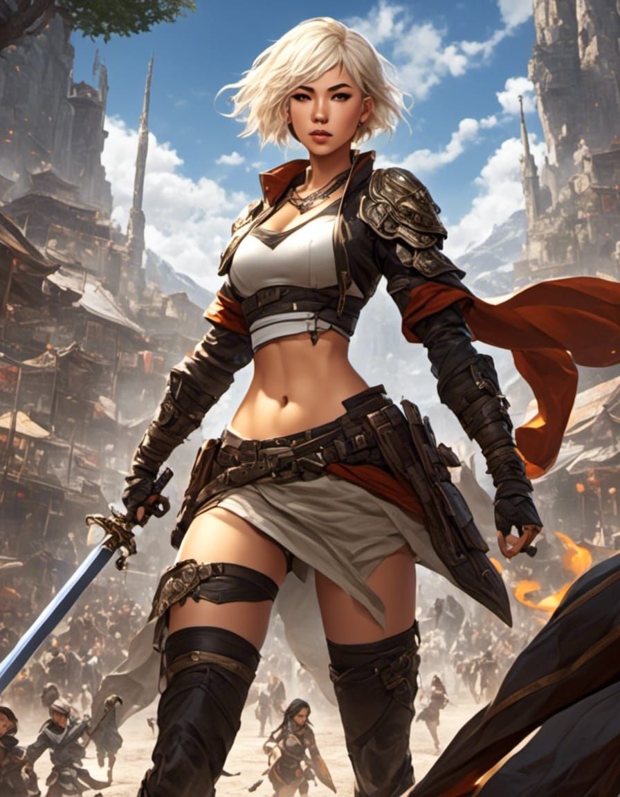 Fierce Half-Asian Tomboy Monk Fighter