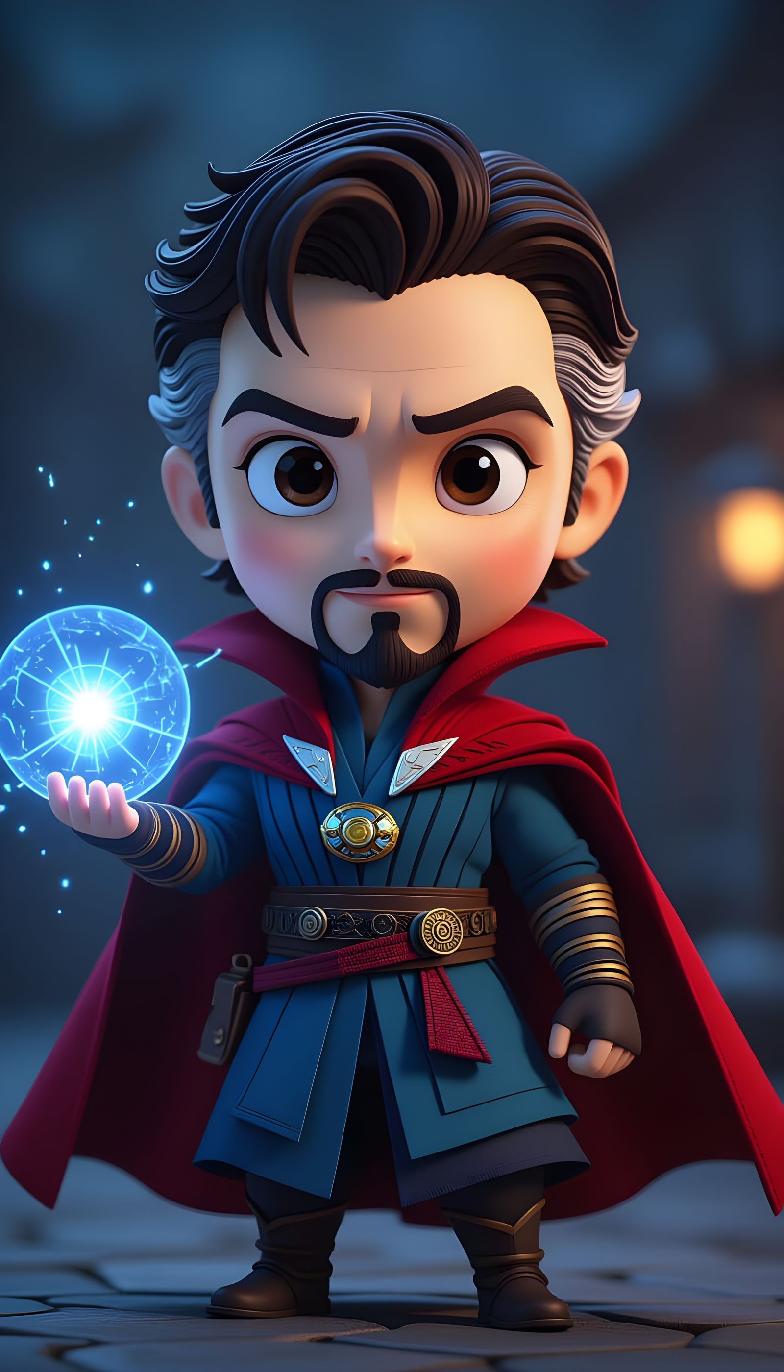 Chibi Doctor Strange Cinematic Portrait