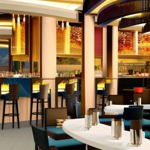 Elevated Sky Bar with Skyline View