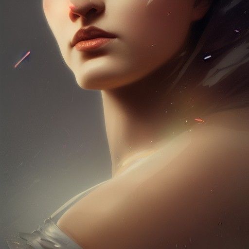 Detailed Portrait with Volumetric Lighting