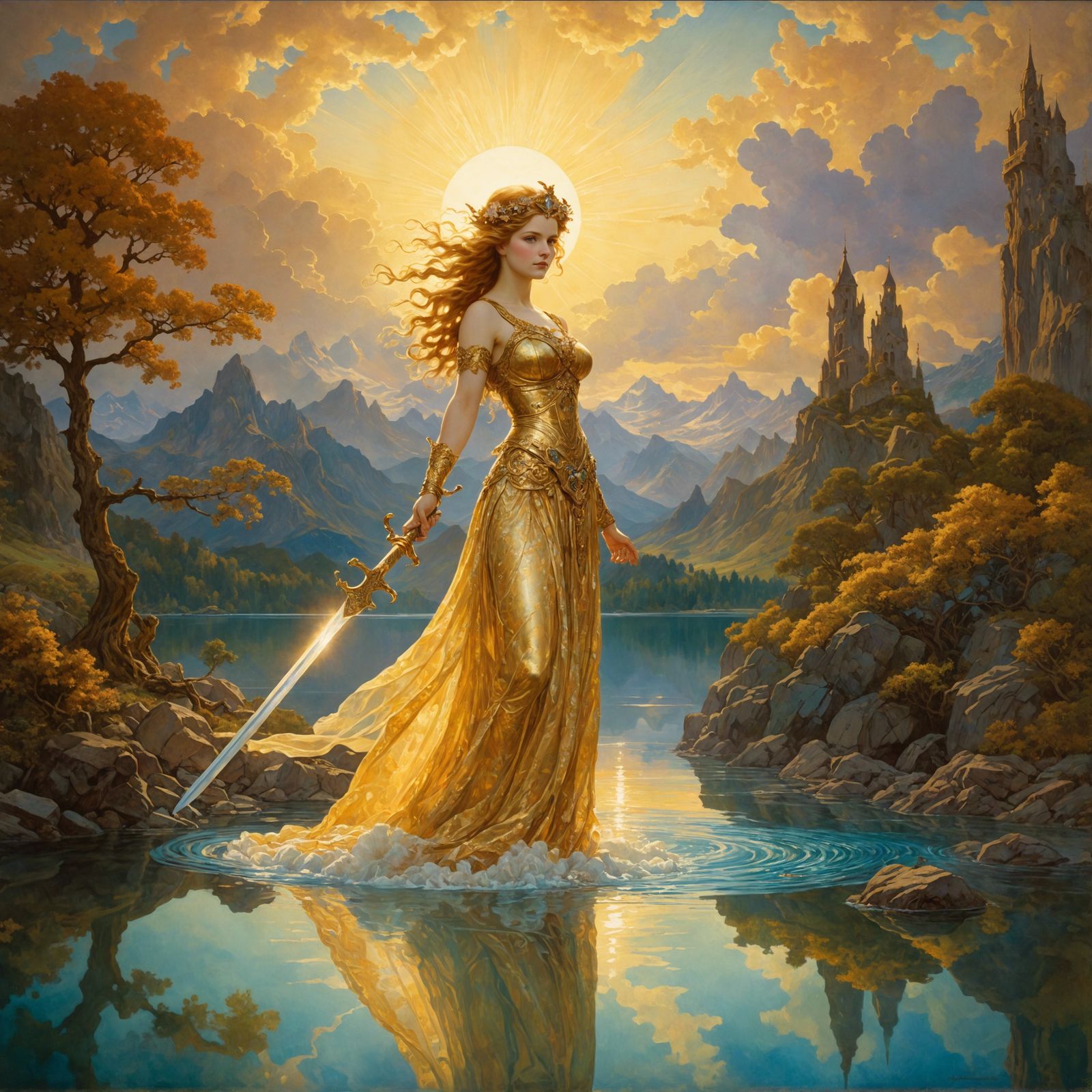 Lady of the Lake: Nimue with Excalibur