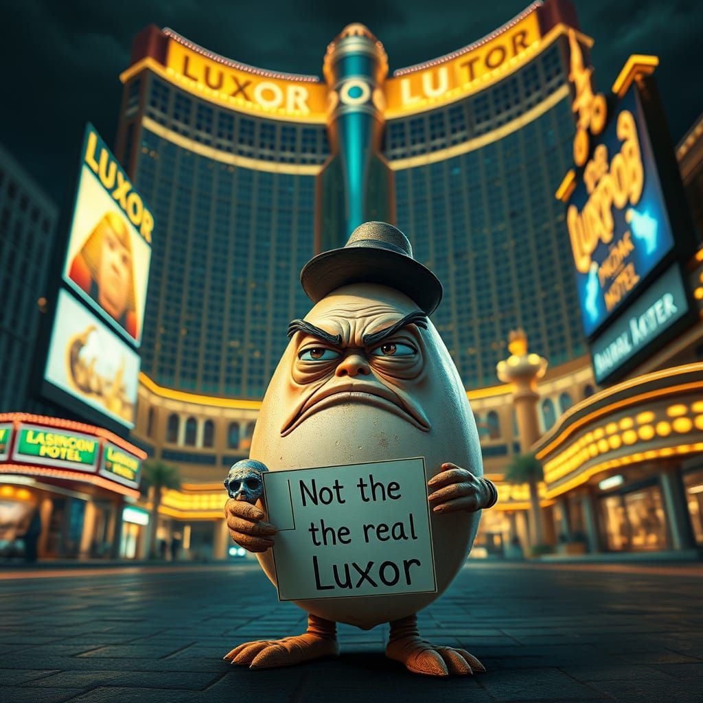 Furious Egg at Las Vegas Luxor in Retro-Futuristic Style