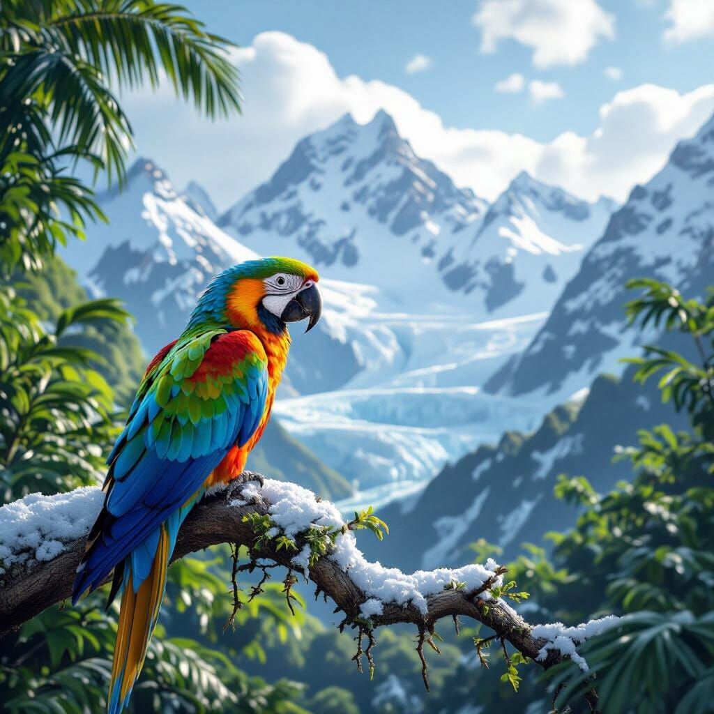 Jungle Meets Tundra: A Hyperrealistic AI Image