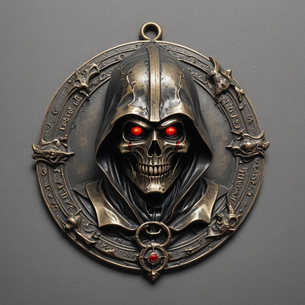 Executioner Medallion with Red Eyes