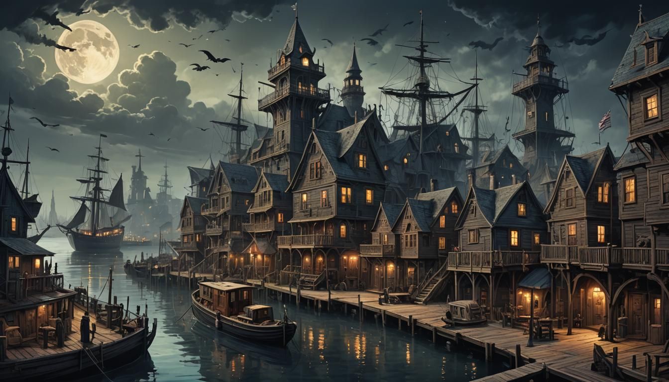 Gothic Cosmic Horror Nautical Town