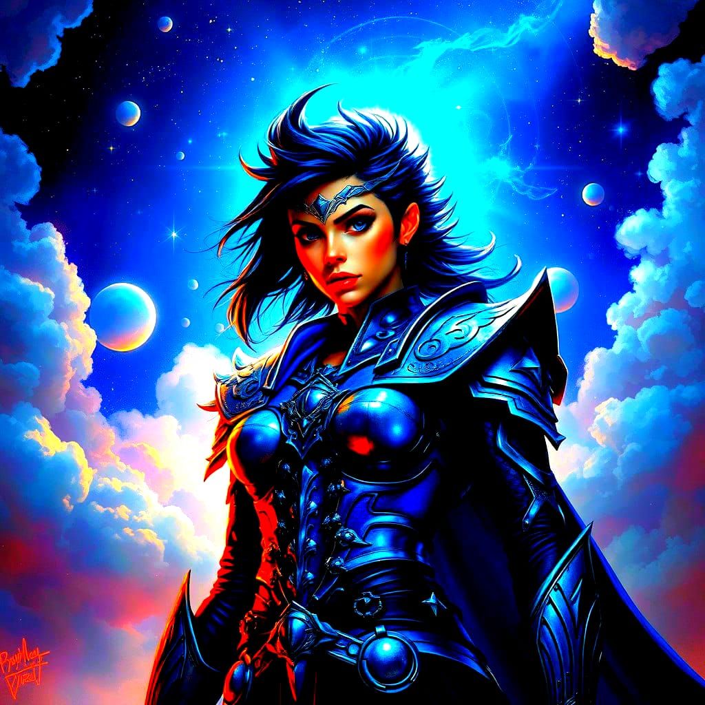 Gothic Supergirl Goddess Reigns in Viking Glory