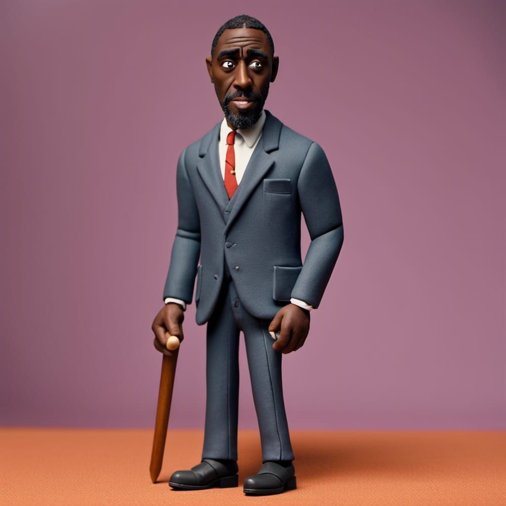 Claymation Idris Elba Portrait