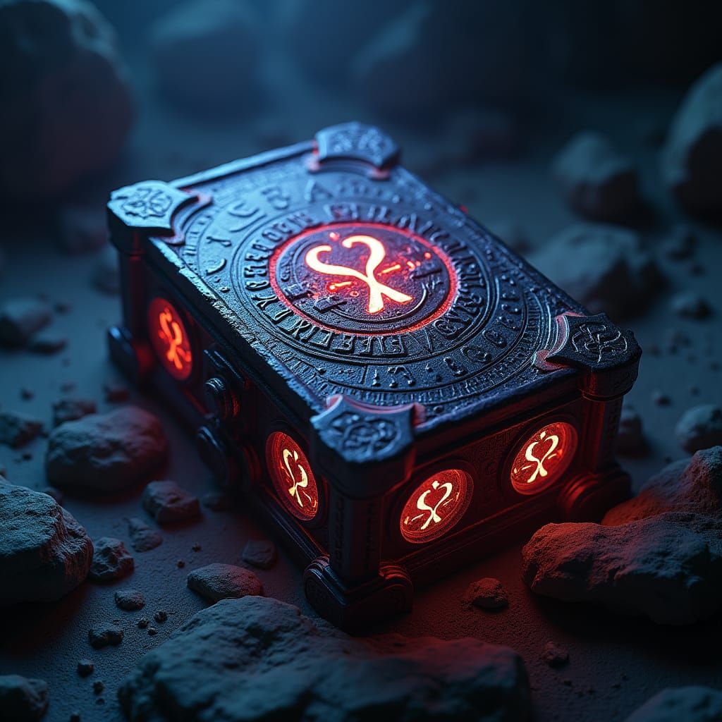 Mysterious Glowing Relic with Eerie Aura