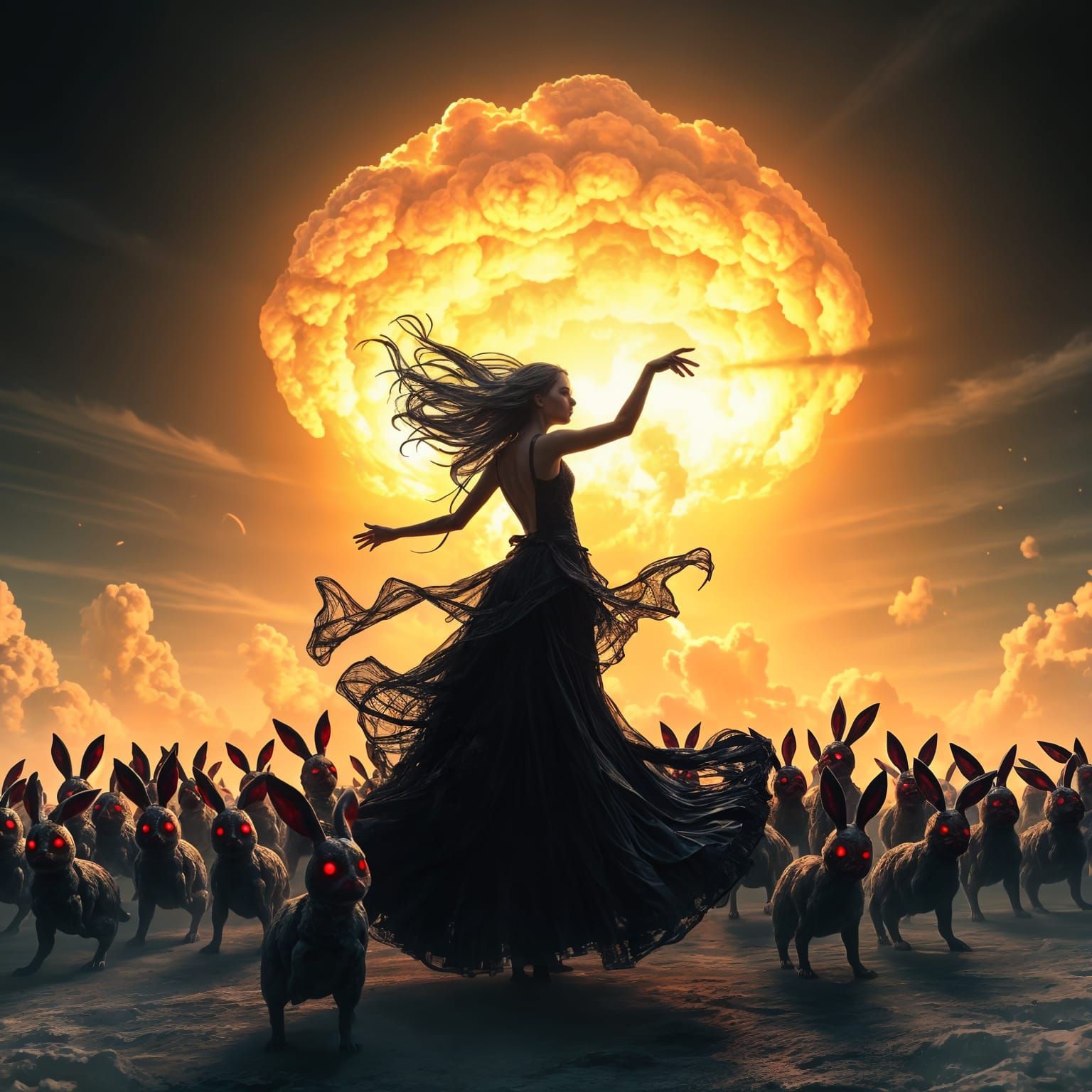 Apocalyptic Dance: A 3D Anime Art Creation