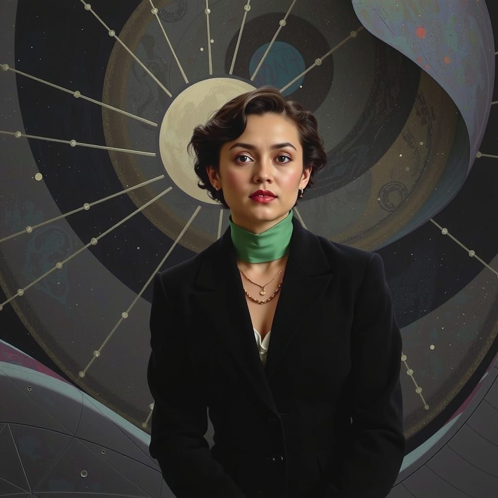 Erté Inspired Art Deco Masterpiece with Fine Detail