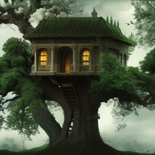 House in a Tree: Digital Matte Painting