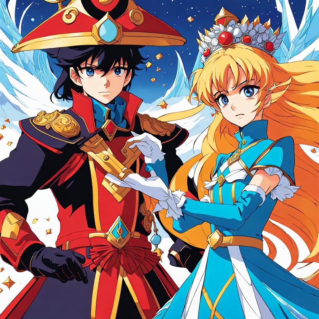 Anime Fire Princess vs Ice Prince Fight