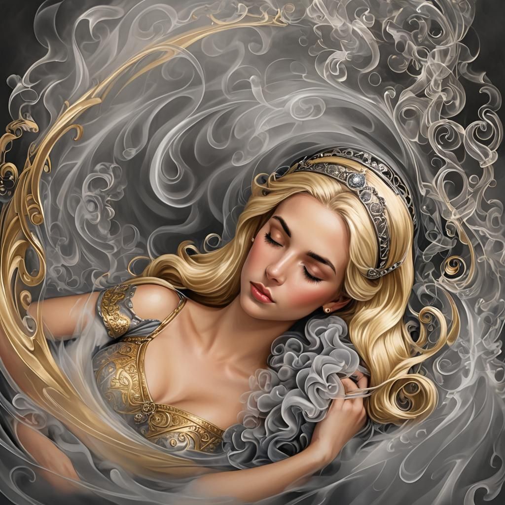 Arabian Princess in Smoky Dreamscape as Bande Dessinées