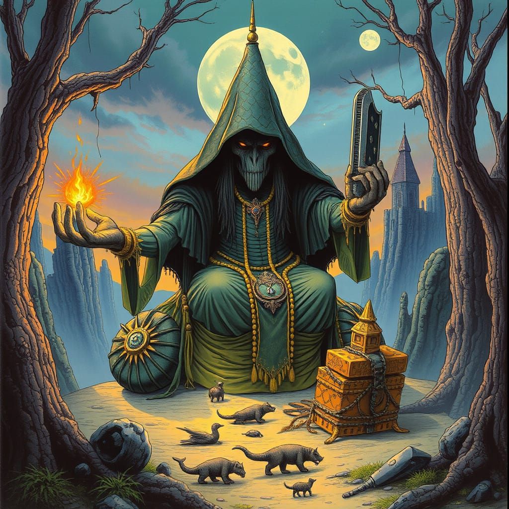 Ethereal Witch in Ritualpunk Elegance