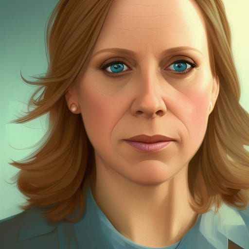 Detailed Portrait of Holly Flax in Artstation Style