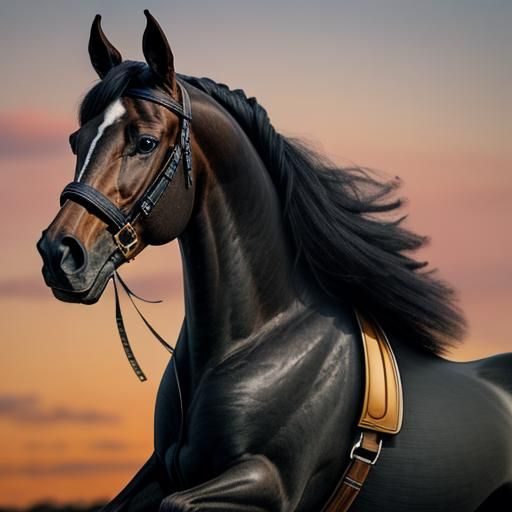 Gorgeous Human-Headed Horse: AI-Generated Wonder