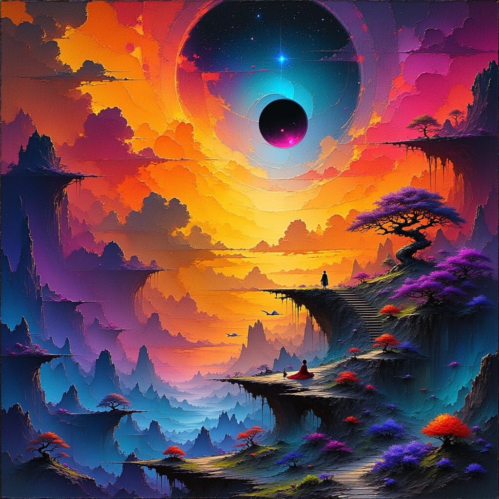 Vibrant Astronomical Object in Futuristic Sci-Fi Style