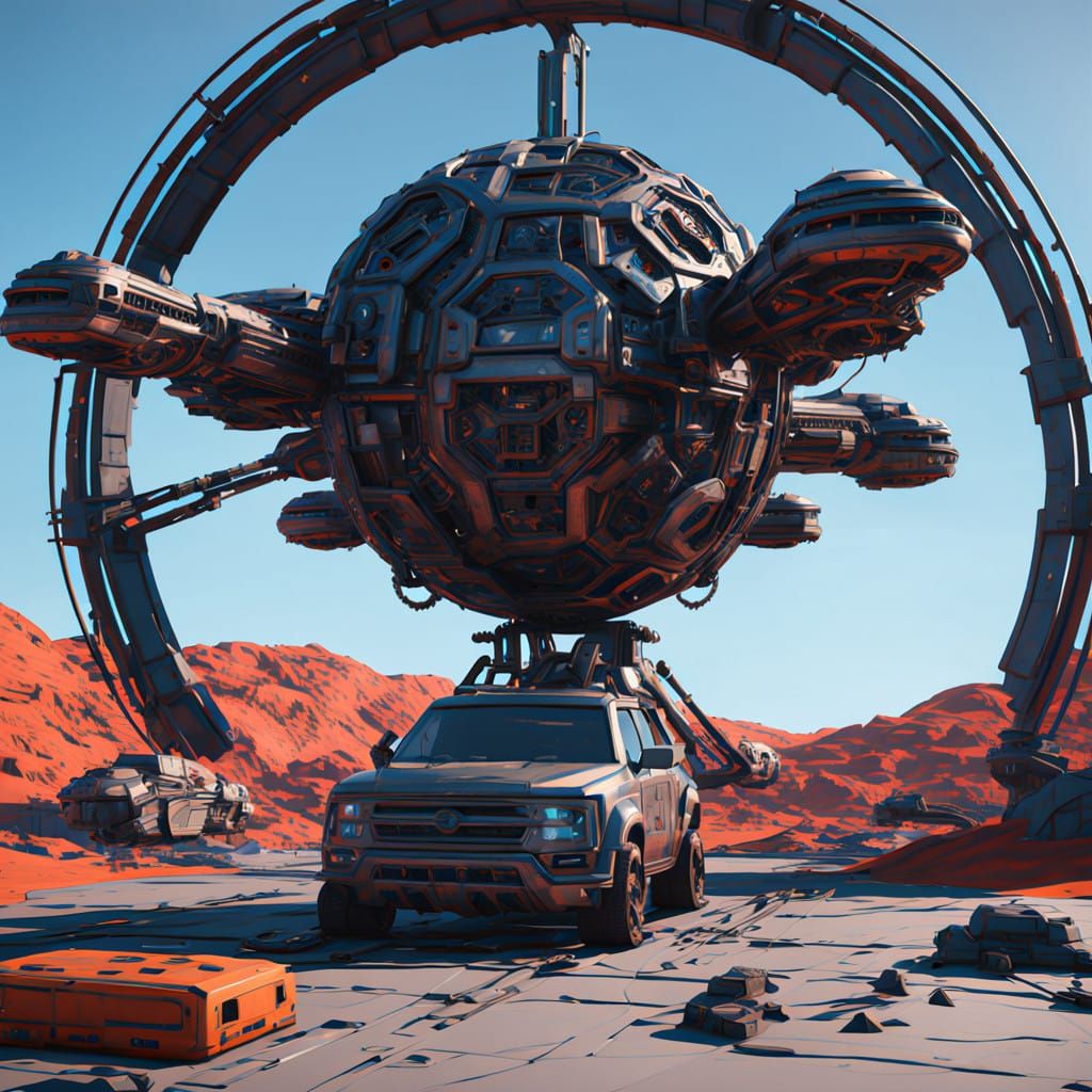 Sci-Fi Portal in Futuristic, Cinematic Style