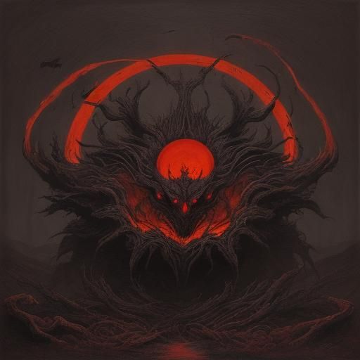 Mutant Rabbit in Surreal Landscape: Chiaroscuro Art