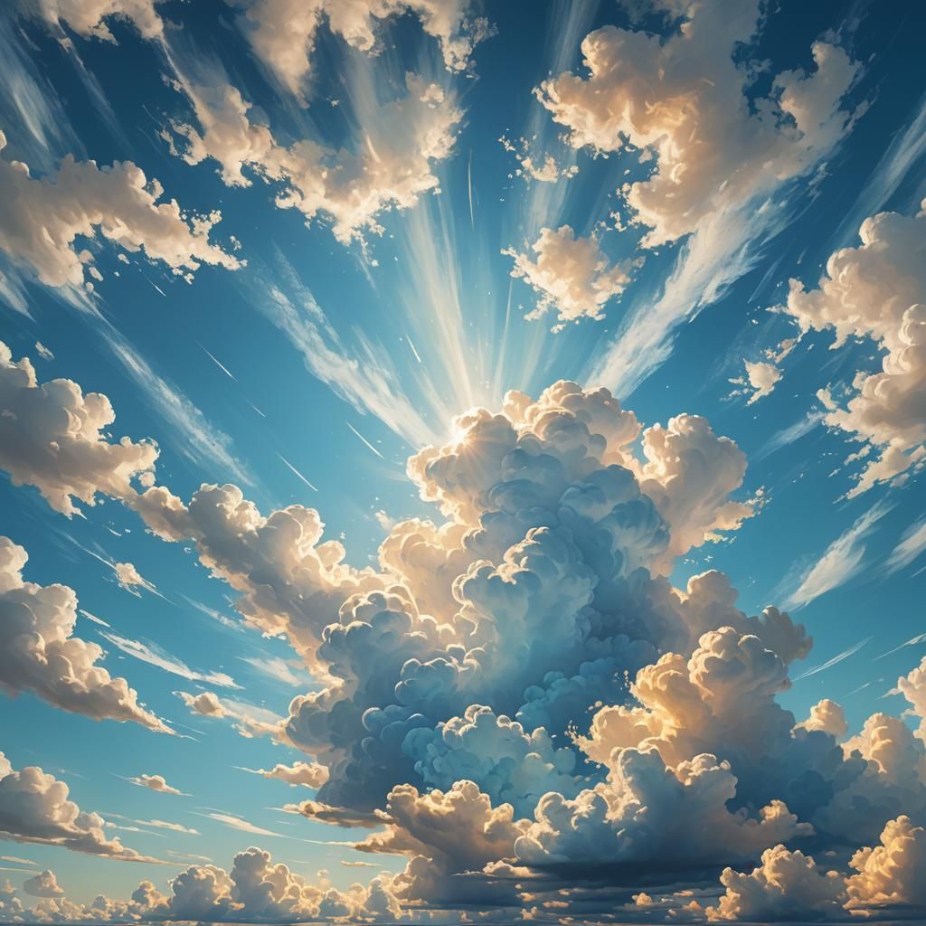 Velvety Sky: Panoramic Digital Painting in Artbook Style