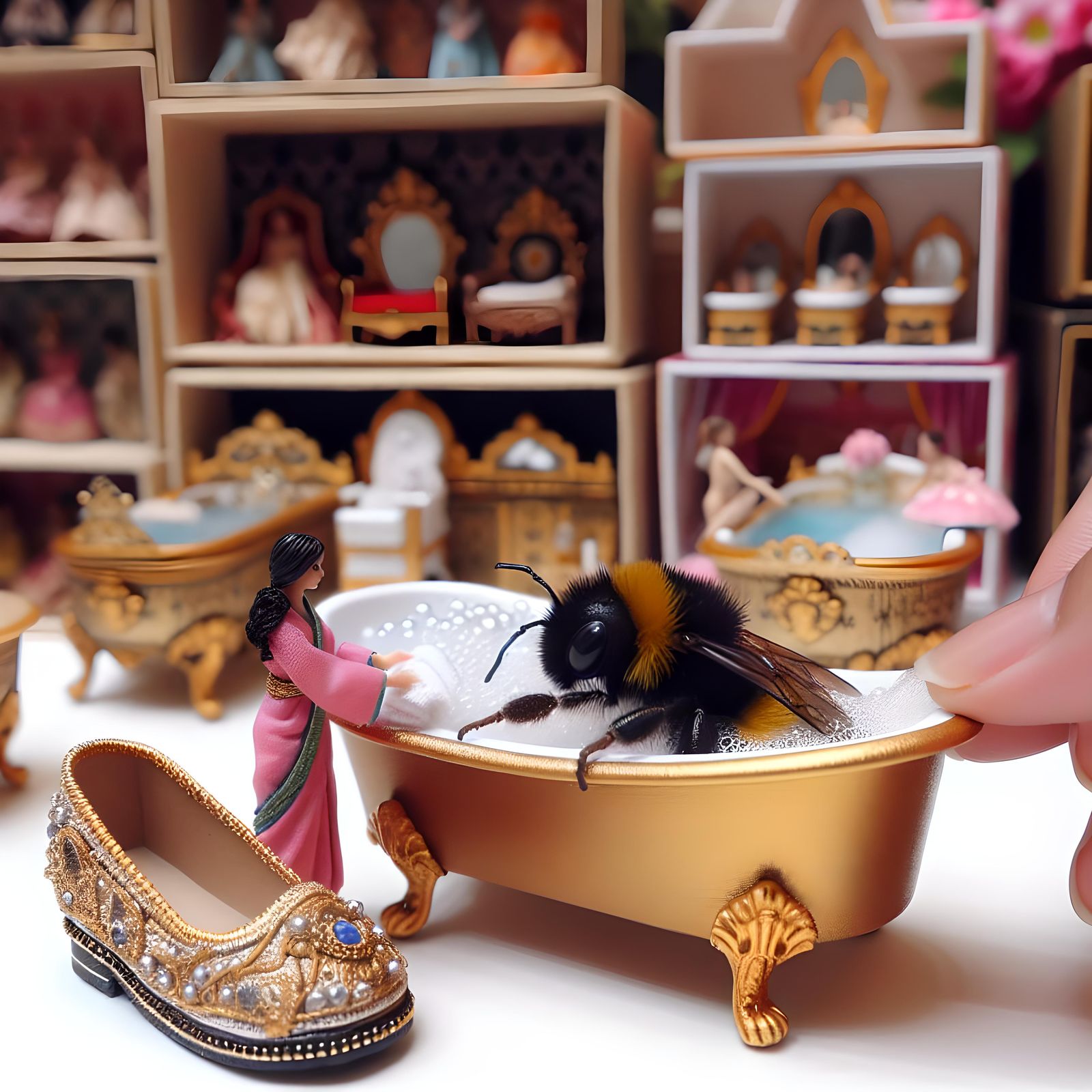 Bumblebee's Luxurious Bubble Bath in Shoebox Spa