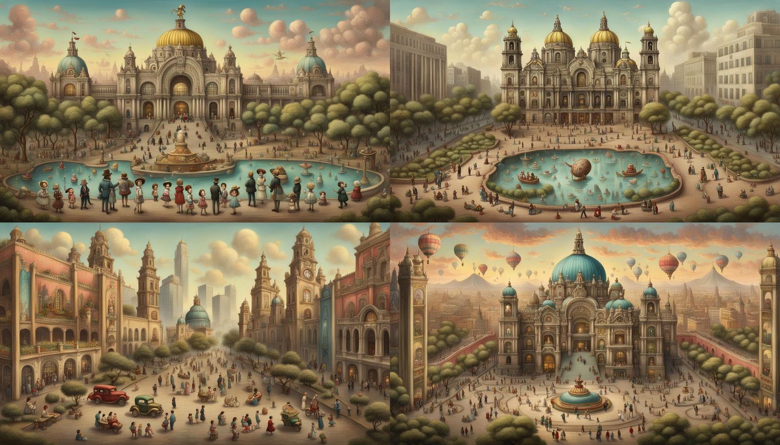 Popocatepetl Reimagined in Mark Ryden's Style