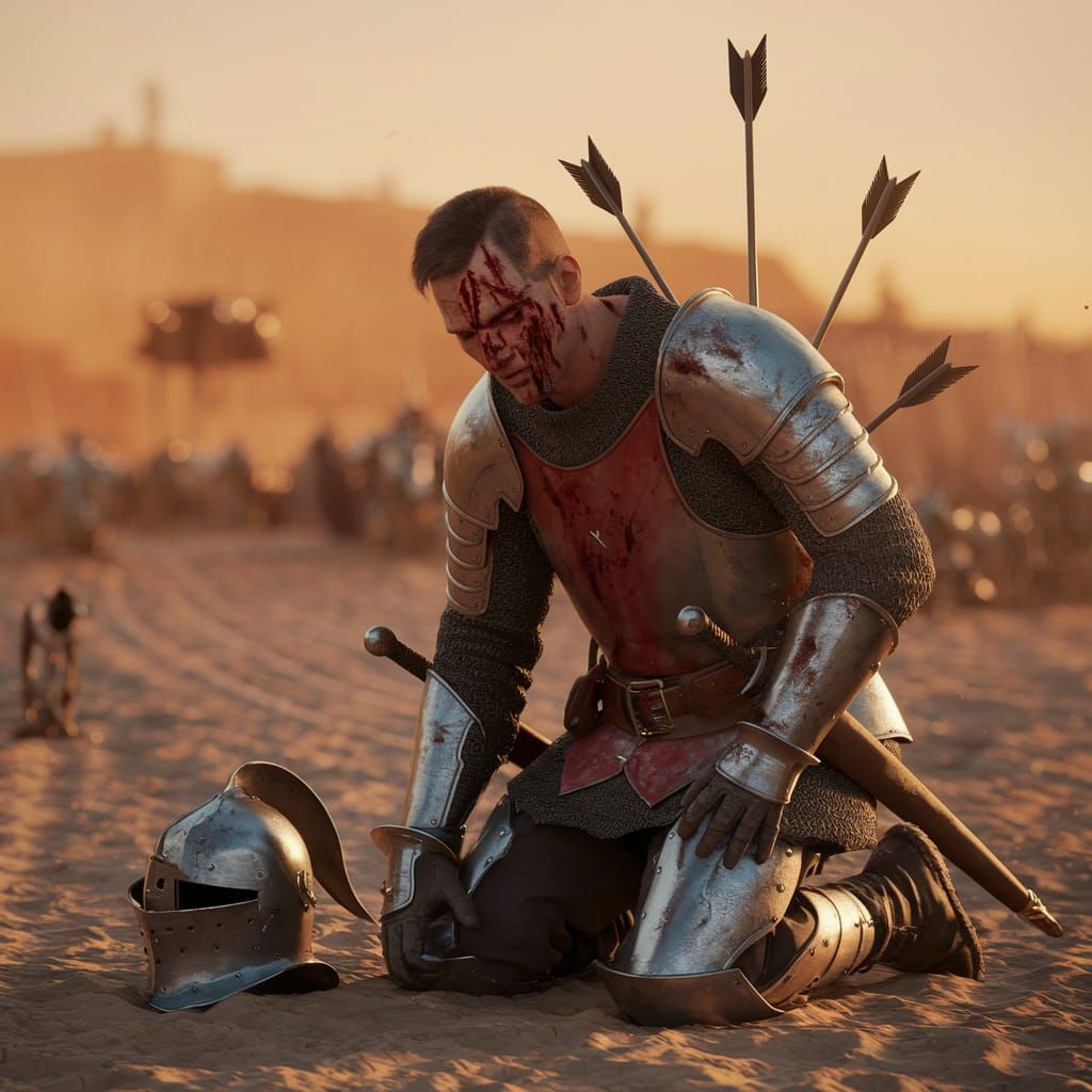Templar Knight in Sunset Battleground