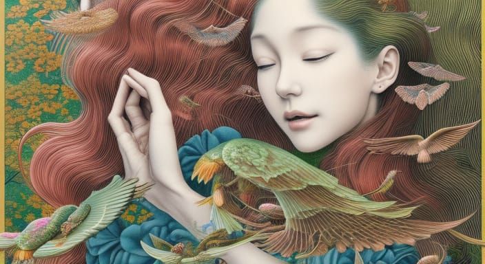 Dynamic Heart and Wings Inspired by Haeckel