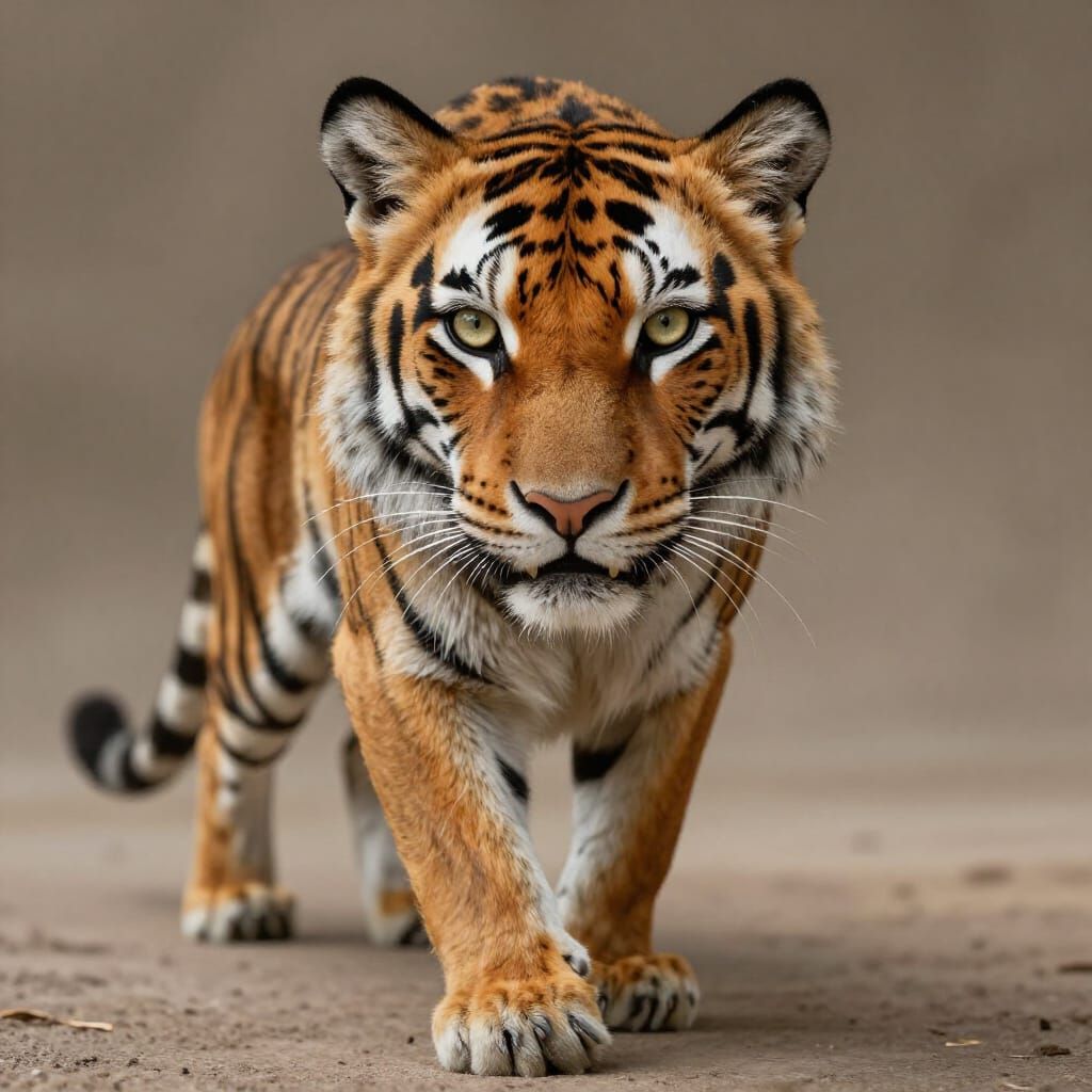 Elderly Woman Dressed as a Panther