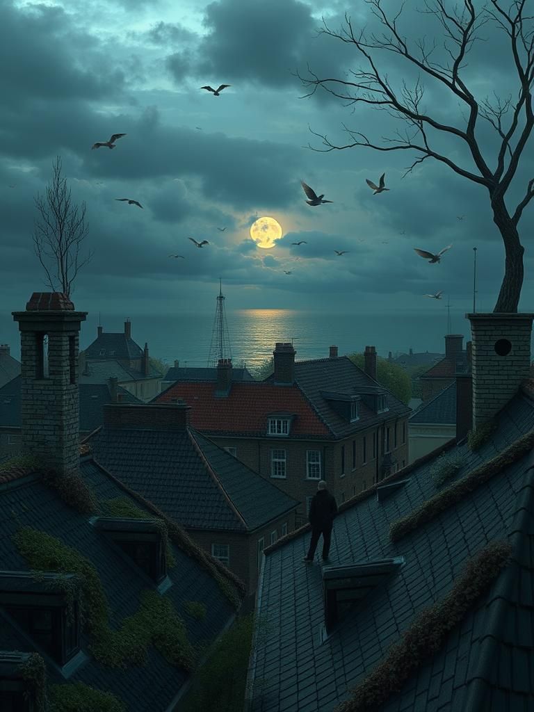 City Rooftops in Atmospheric Perspective