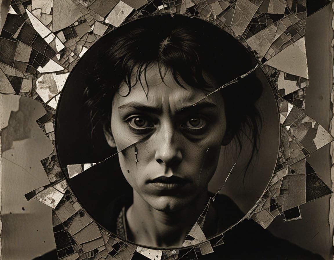 Ethereal Siren in Shadows of Shattered Glass