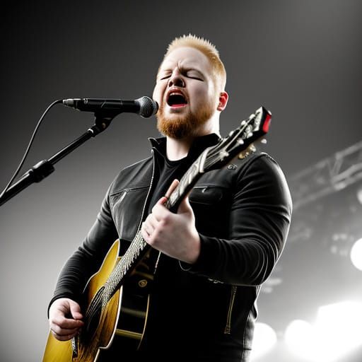 Singer Performs with Eyes Closed in Cinematic Hyperrealism